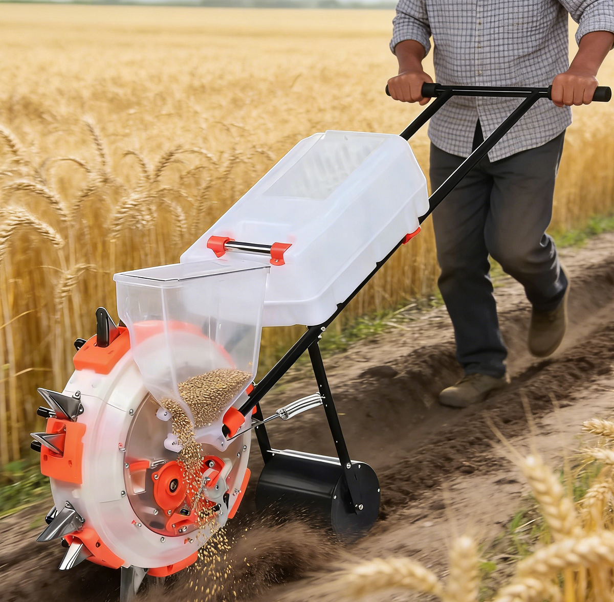 Hand Push Manual Seeder - Manu - Seed Planter review and price
