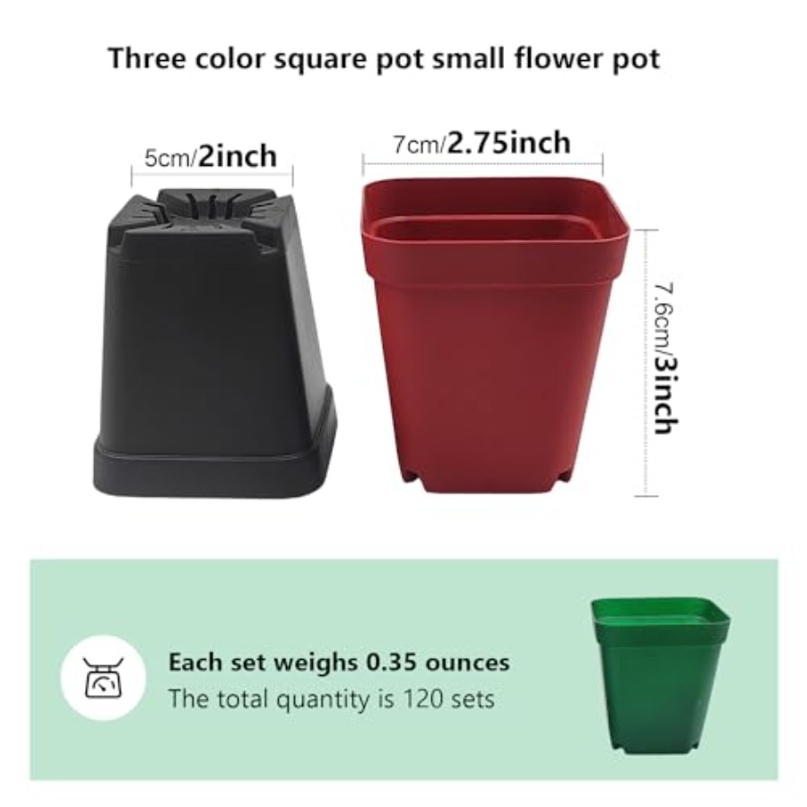 Square Plastic Nursery Pot 3